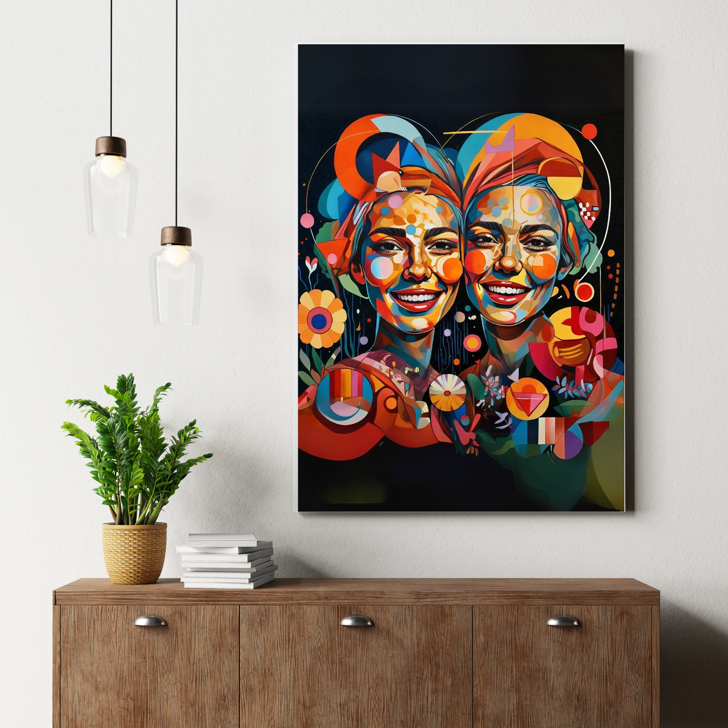 Duality of Soul - Two Faces, One Spirit Portrait Art