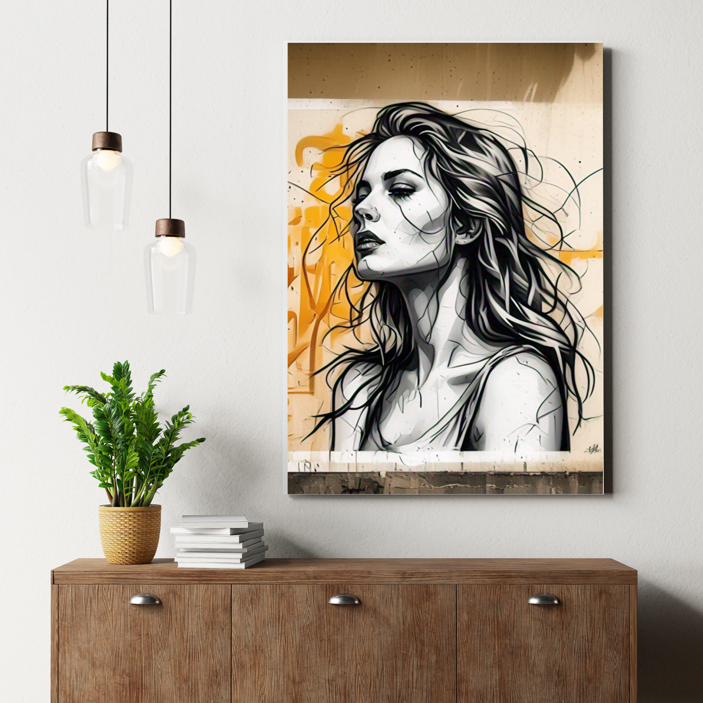Electric Dreams - Colorful Female Portrait Painting