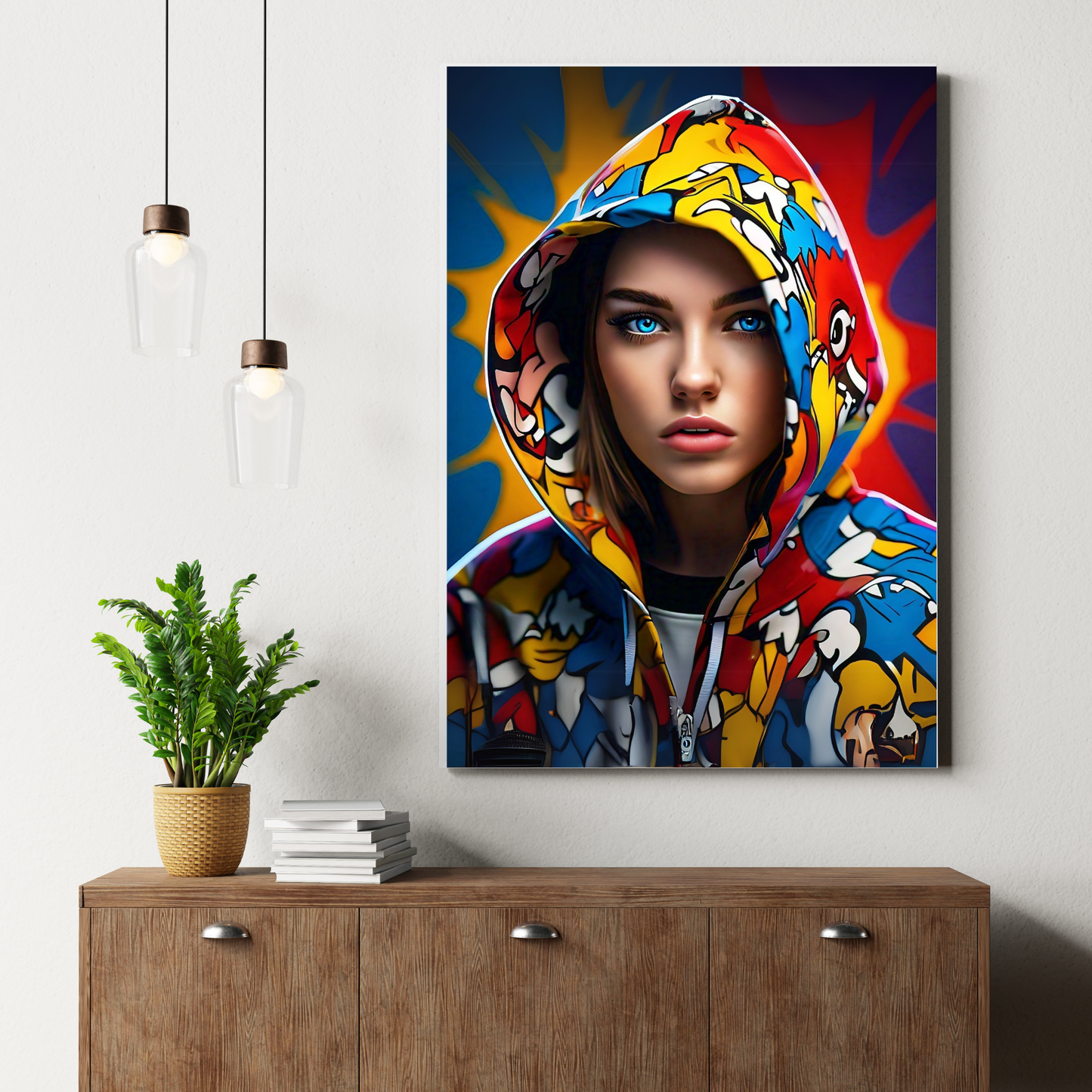 The Hoodie Revolution - Hoodie-Wearing Woman Portrait Art