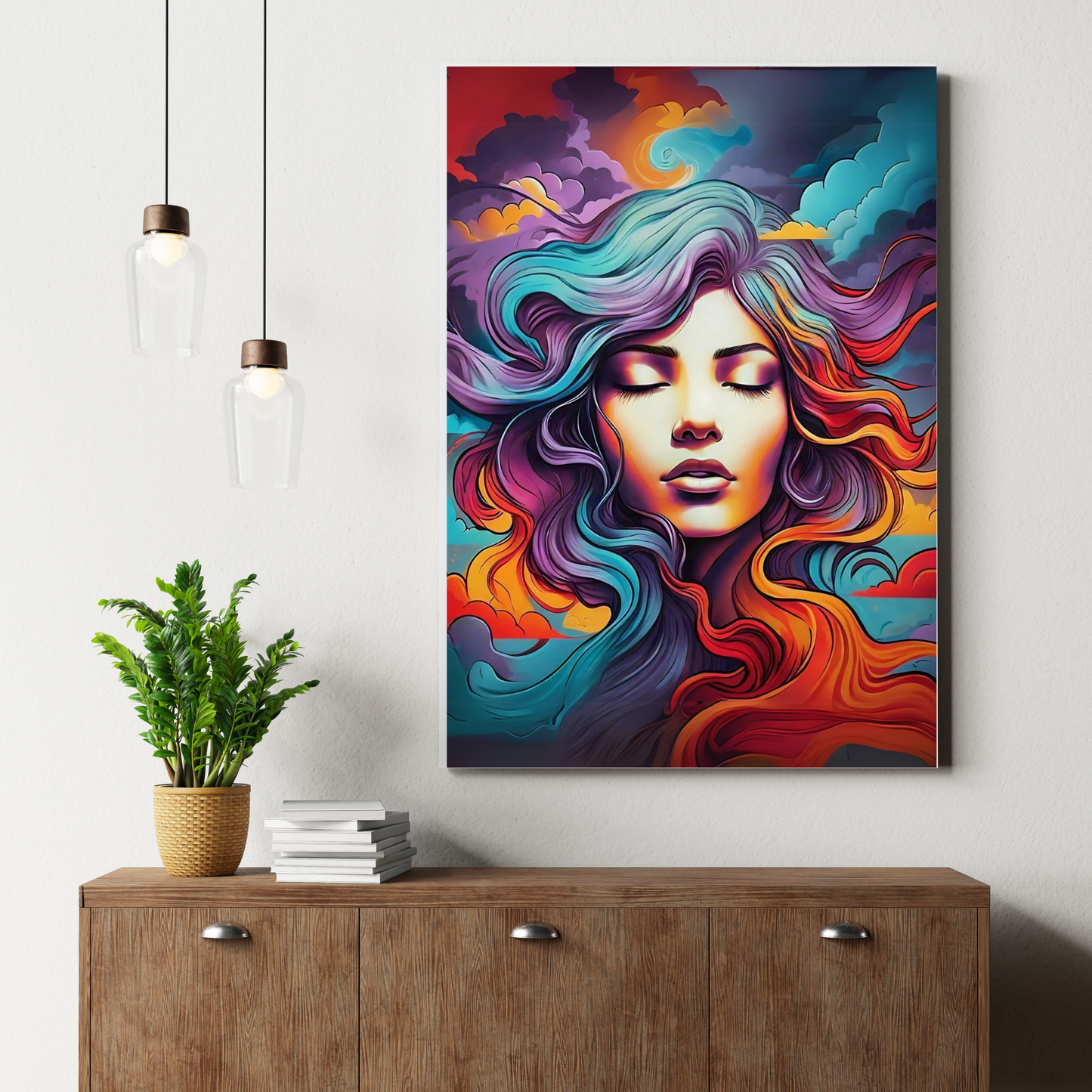 Brushstrokes of Beauty - Woman Portrait Art