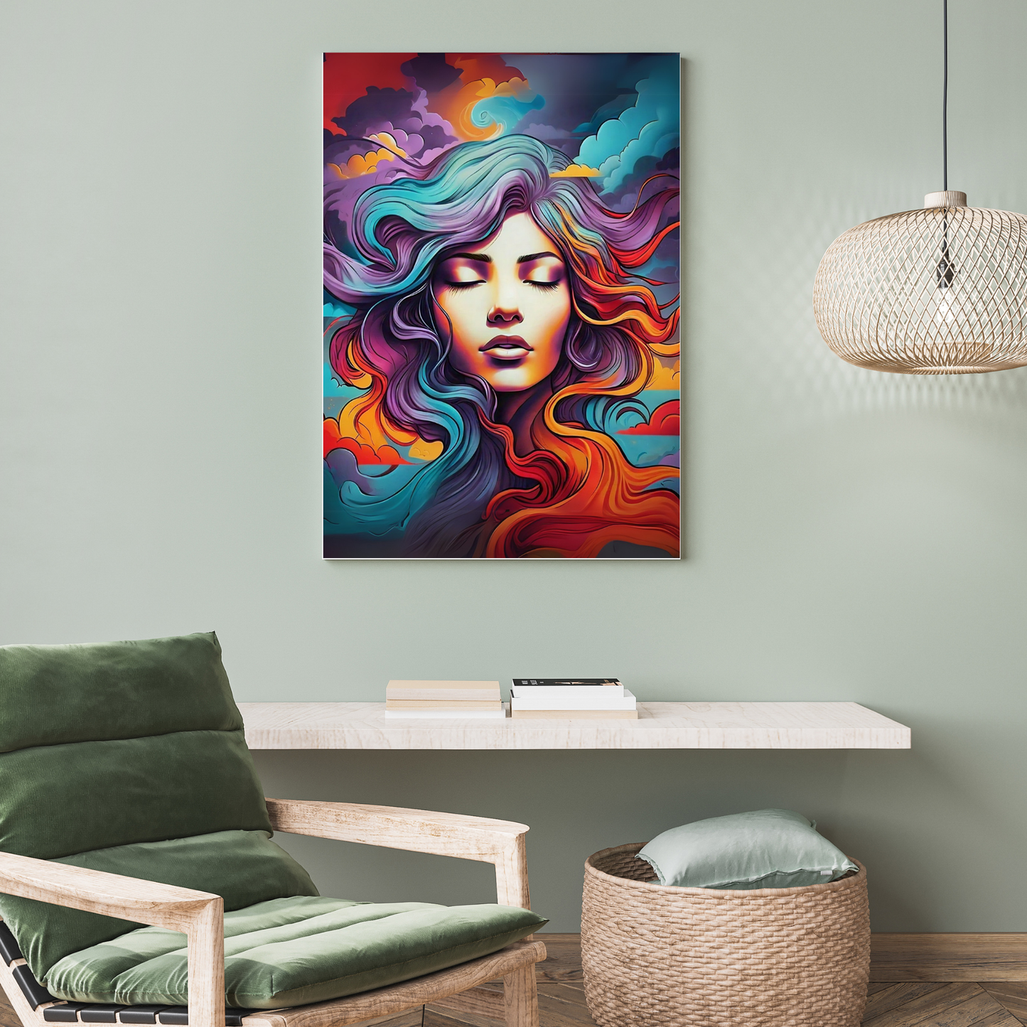 Brushstrokes of Beauty - Woman Portrait Art