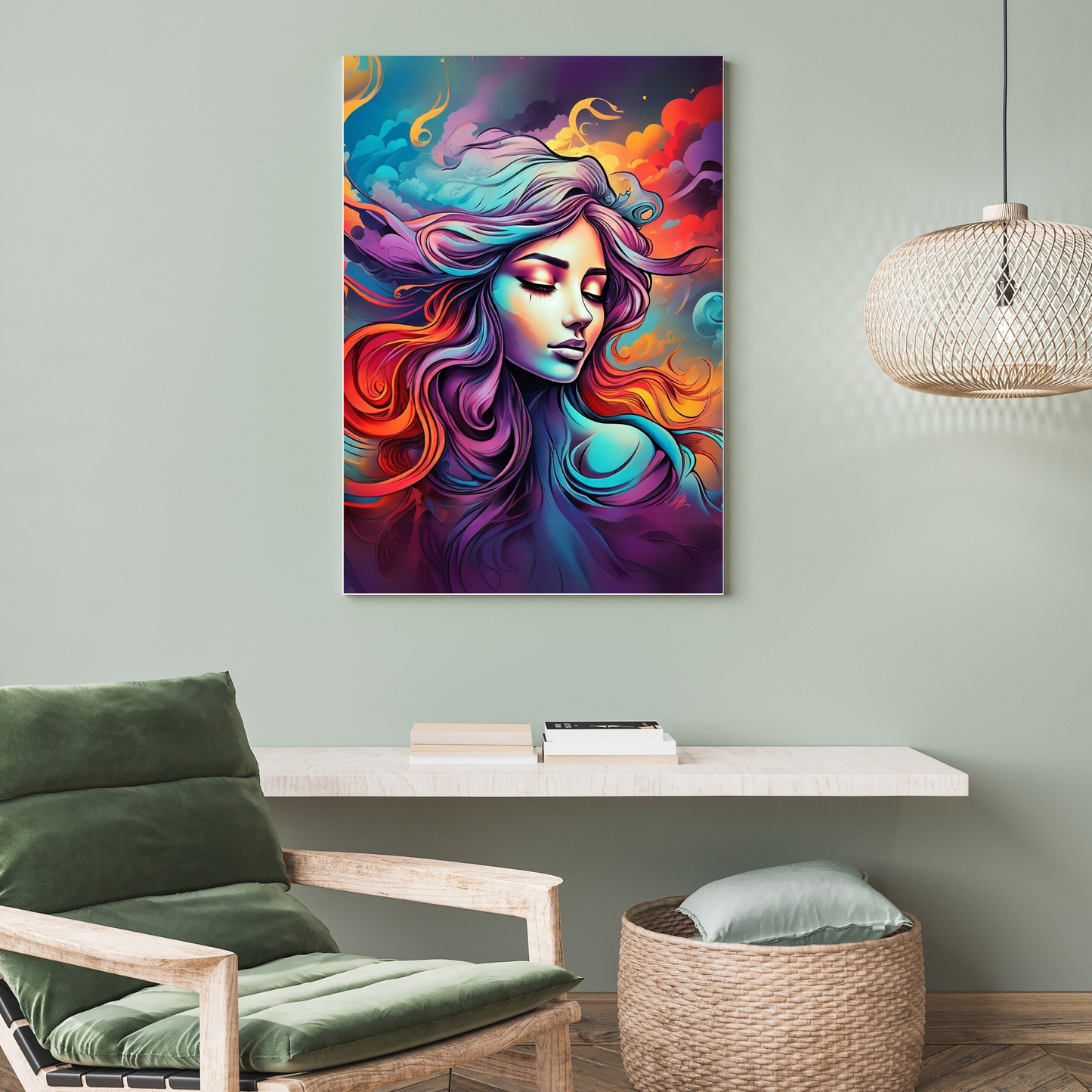 Goddess Glow - Vibrant Woman Portrait Painting