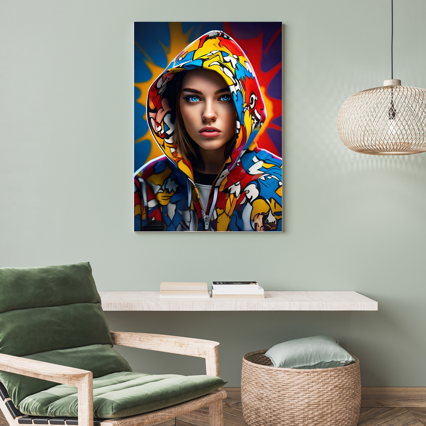 The Hoodie Revolution - Hoodie-Wearing Woman Portrait Art