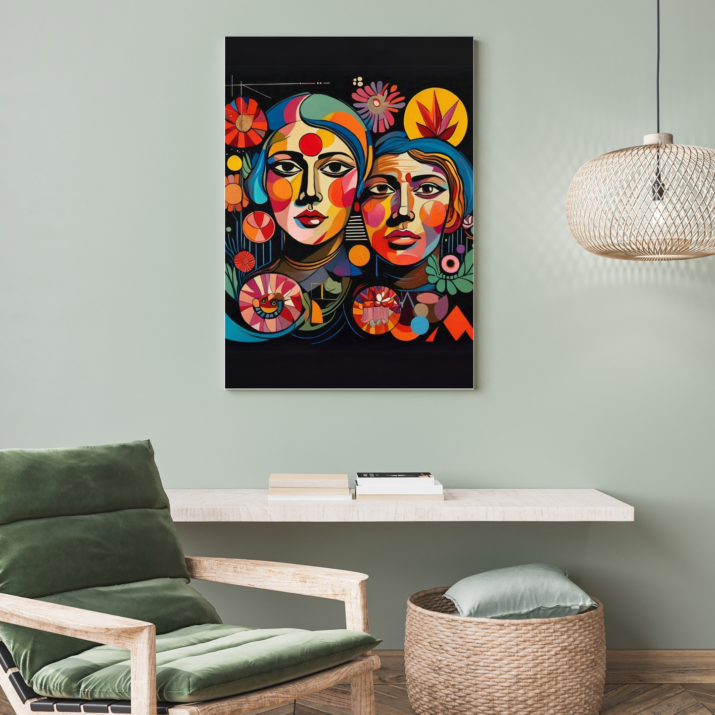 Paradox - Parallel Faced Woman Portrait Painting