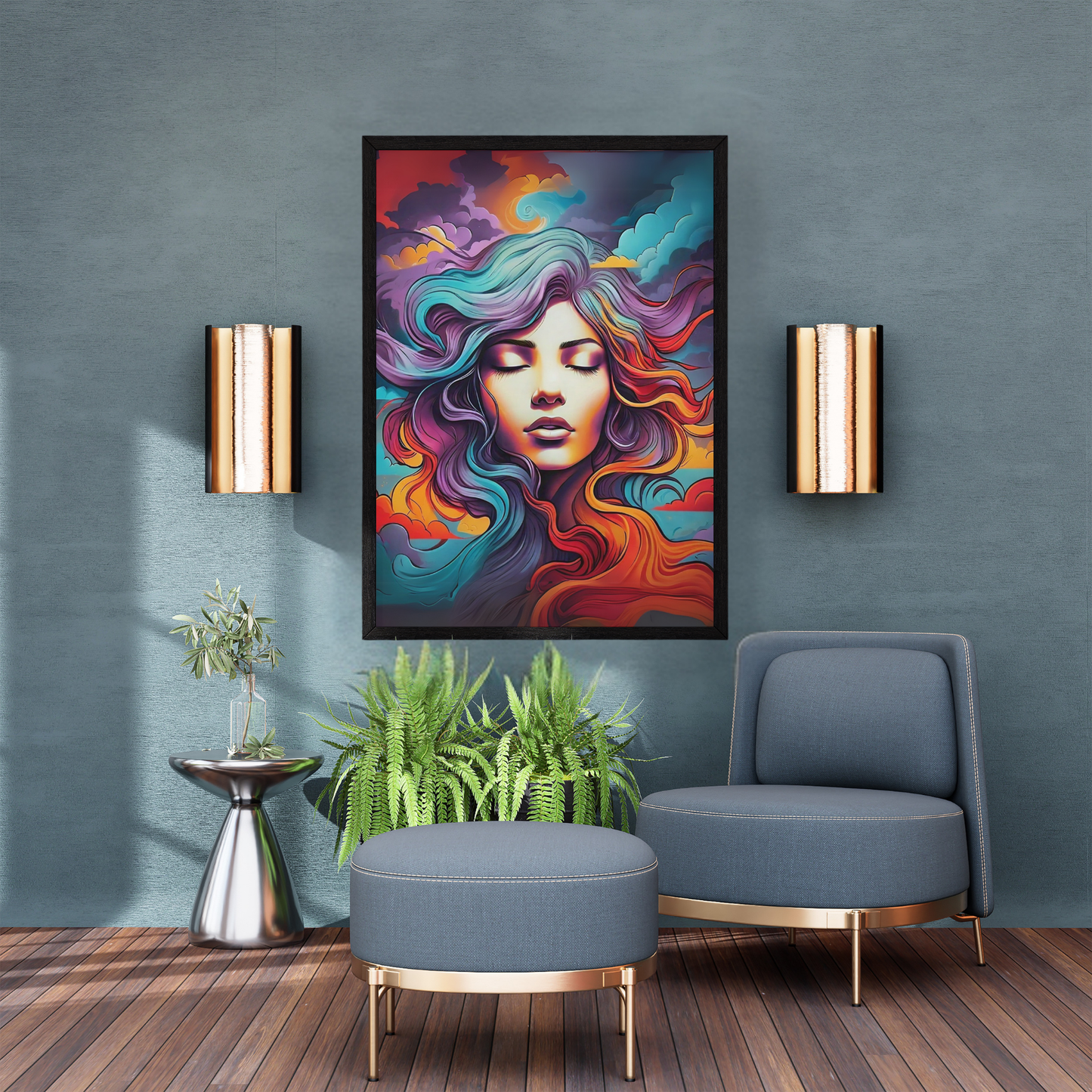 Brushstrokes of Beauty - Woman Portrait Art