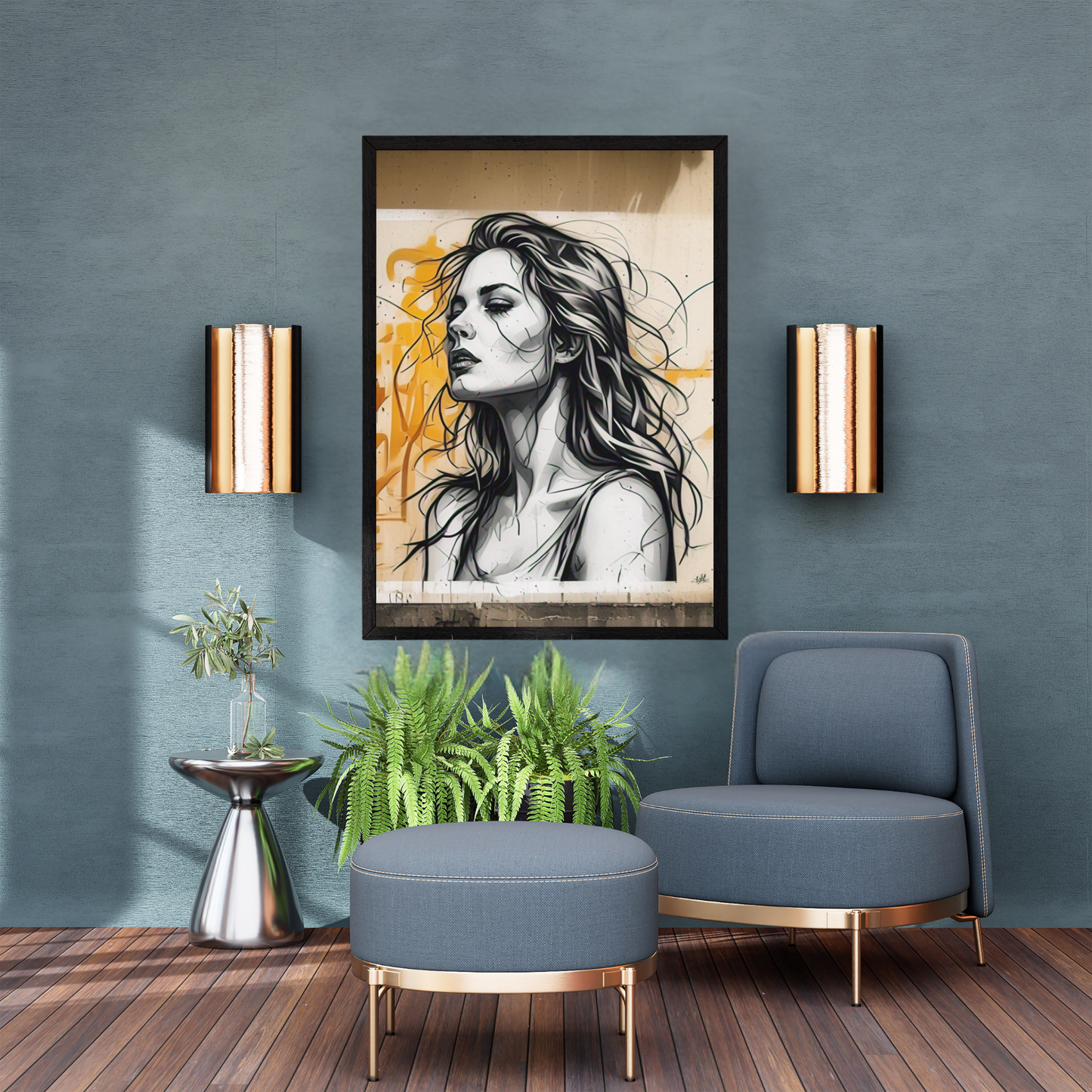 Electric Dreams - Colorful Female Portrait Painting