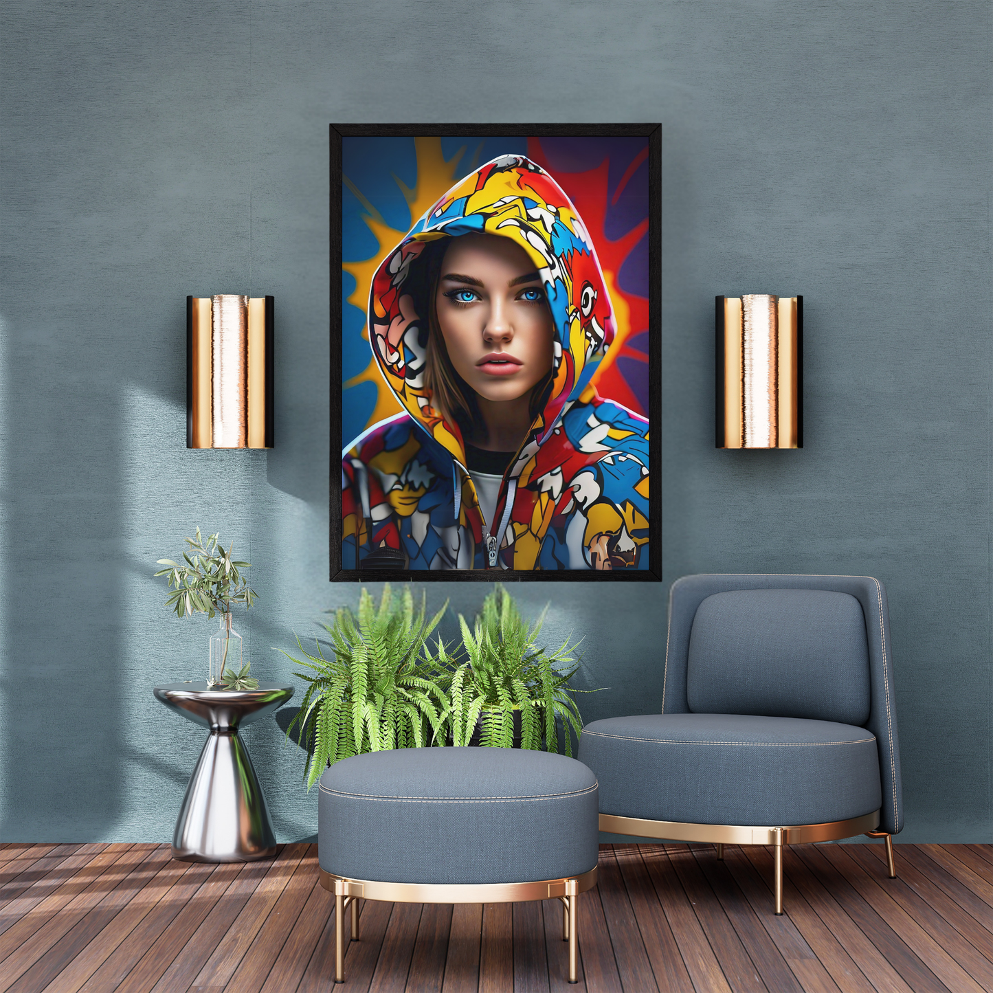 The Hoodie Revolution - Hoodie-Wearing Woman Portrait Art