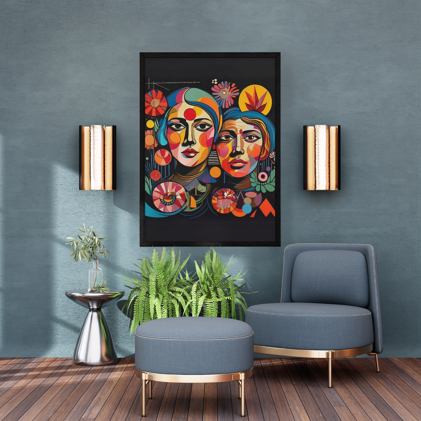 Paradox - Parallel Faced Woman Portrait Painting