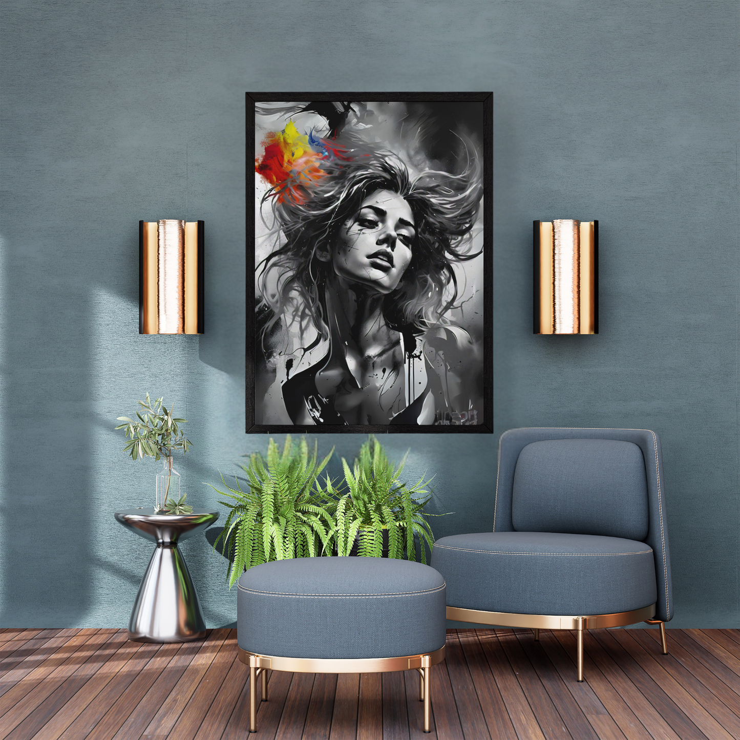 Kaleidoscope of Colors - Woman Portrait Art