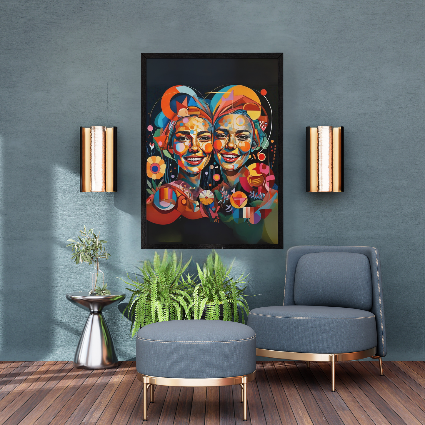 Duality of Soul - Two Faces, One Spirit Portrait Art