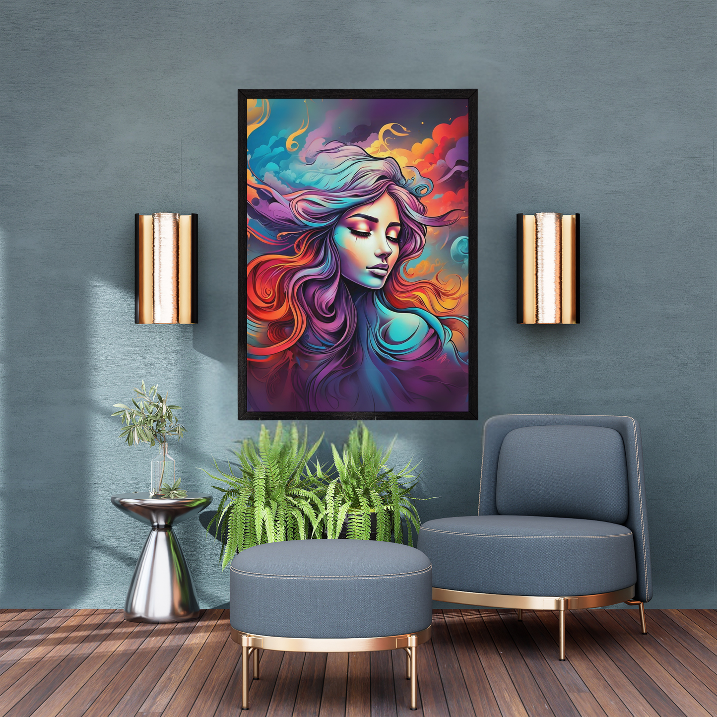 Goddess Glow - Vibrant Woman Portrait Painting