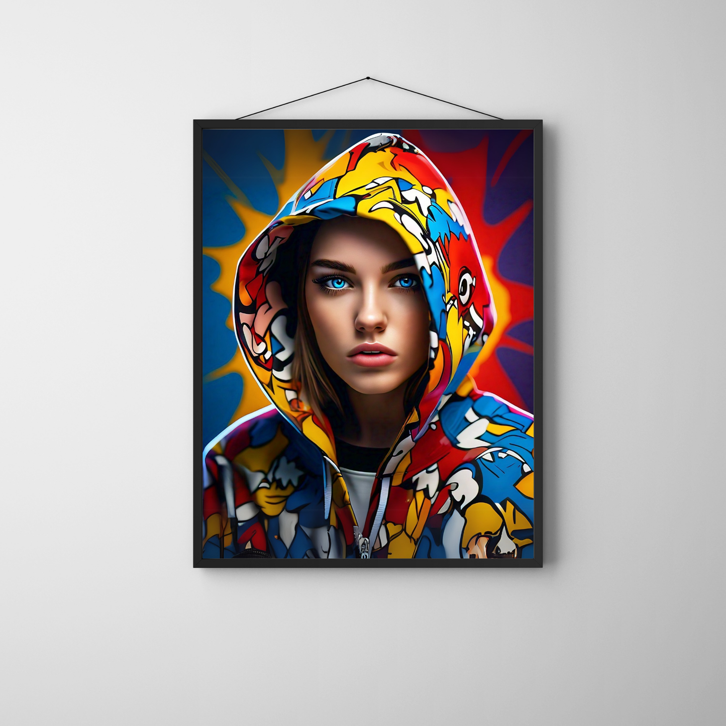 The Hoodie Revolution - Hoodie-Wearing Woman Portrait Art