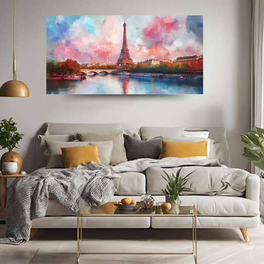Parisian Dreams: Soft colors, Eiffel Tower, and Seine River - Cityscapes