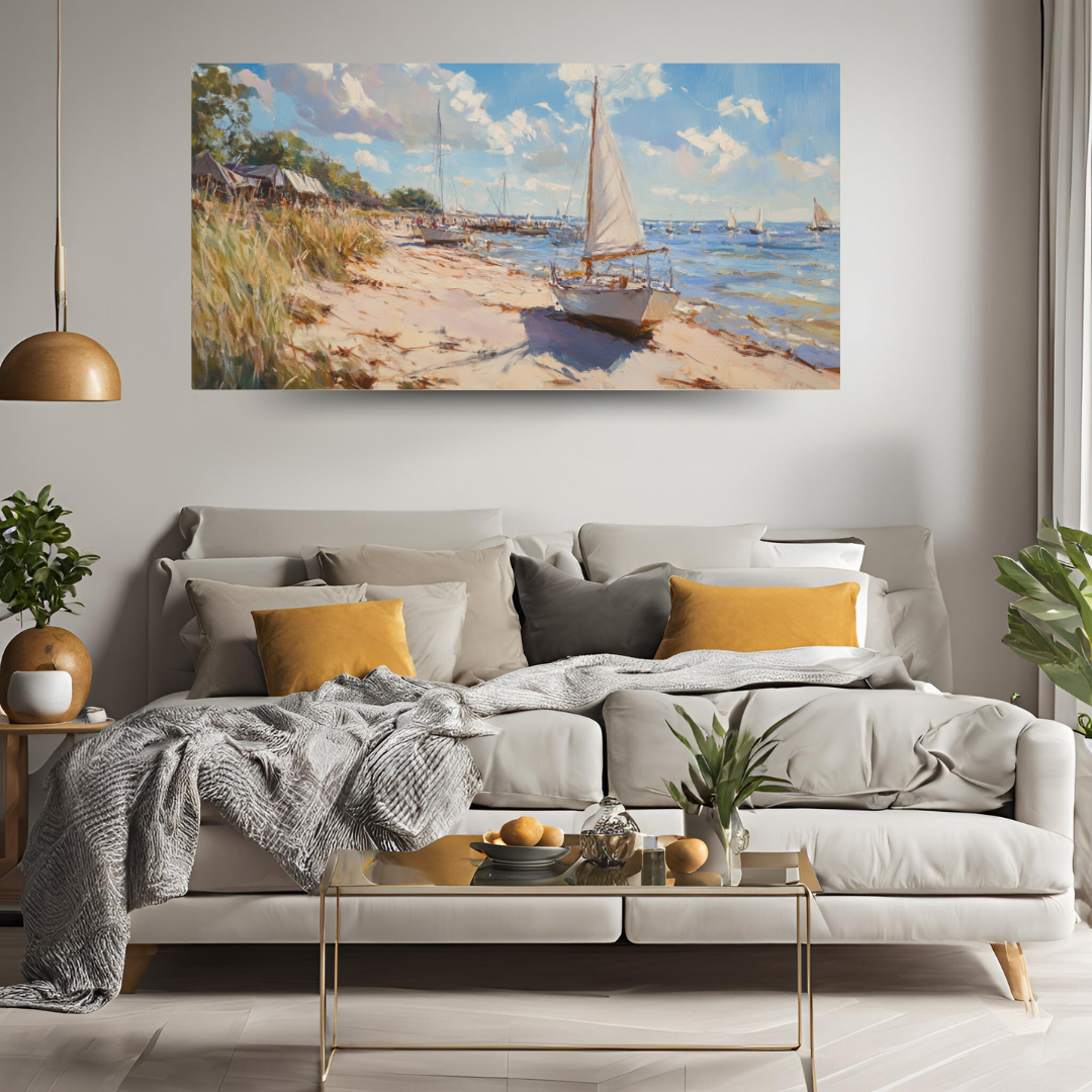 Summer in the Hamptons: Beach scenes, sailboats, and warm sunlight - Landscapes