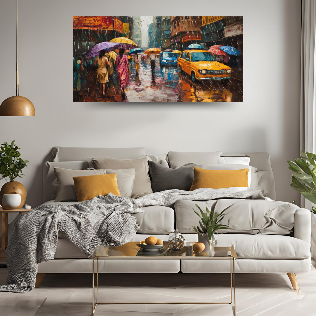 Monsoon in Mumbai: Rainy streets, vibrant colors, and bustling energy - Cityscapes