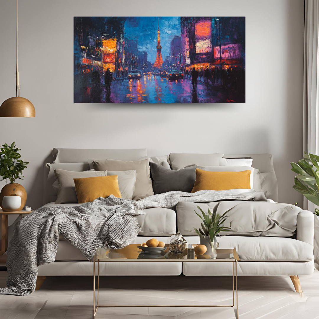 Tokyo Neon: Vibrant city lights, bustling streets, and Tokyo Tower - Landscapes
