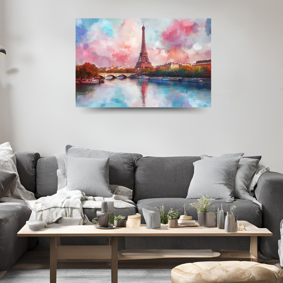 Parisian Dreams: Soft colors, Eiffel Tower, and Seine River - Cityscapes