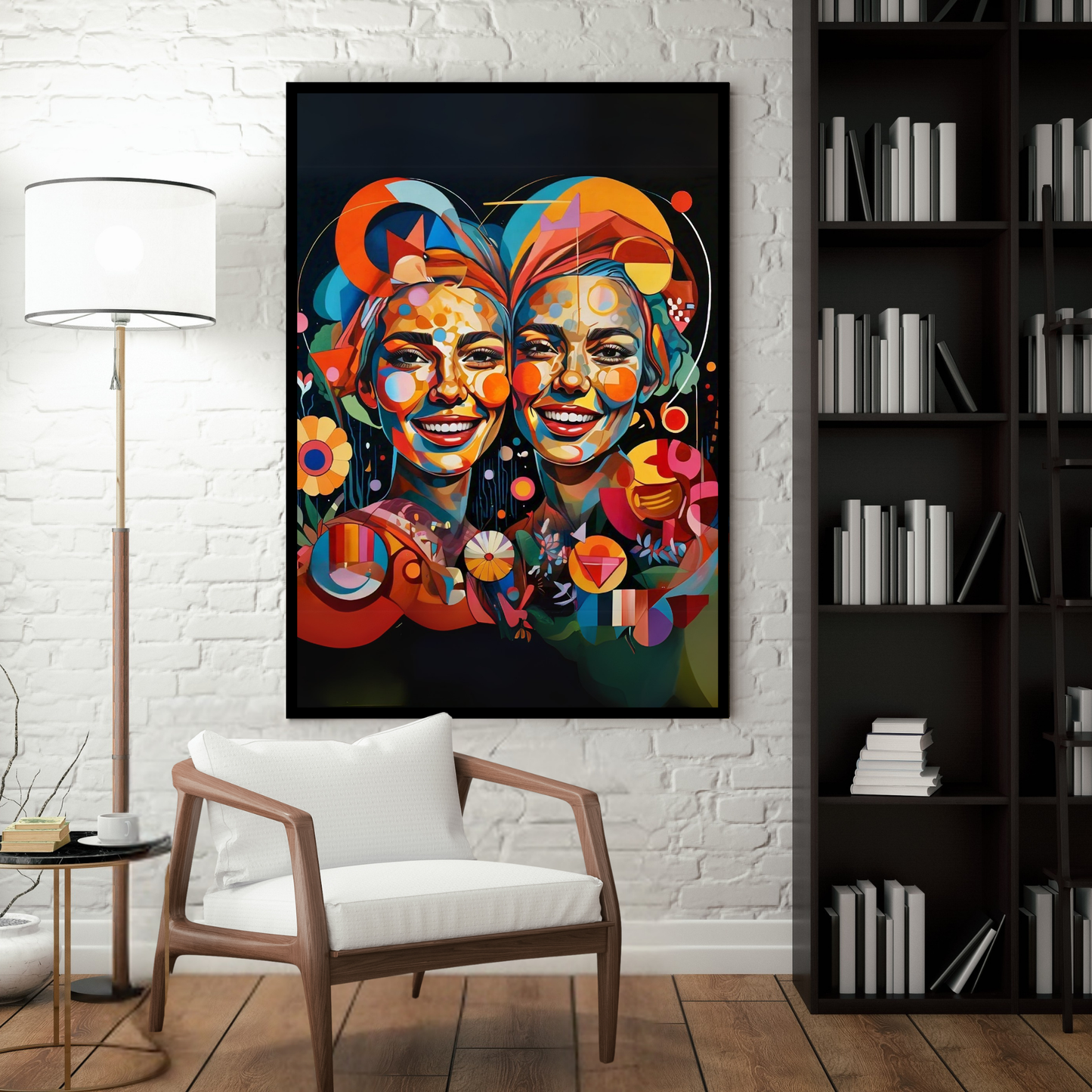 Duality of Soul - Two Faces, One Spirit Portrait Art
