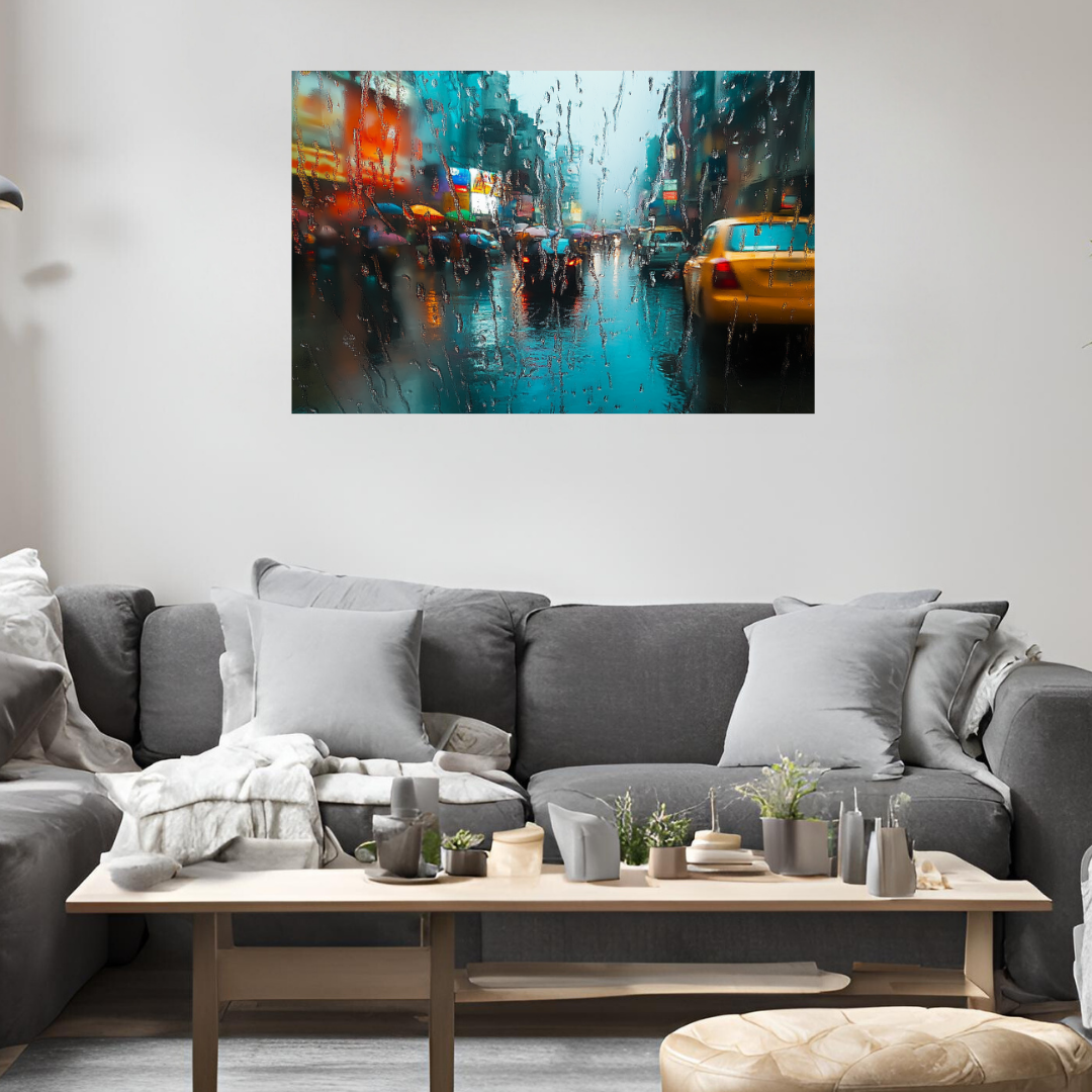 Rain From The Glass - Kolkata Traffic - Cityscapes