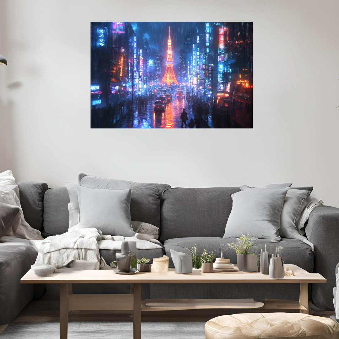 Tokyo Neon 2: Vibrant city lights, bustling streets, and Tokyo Tower - Landscapes