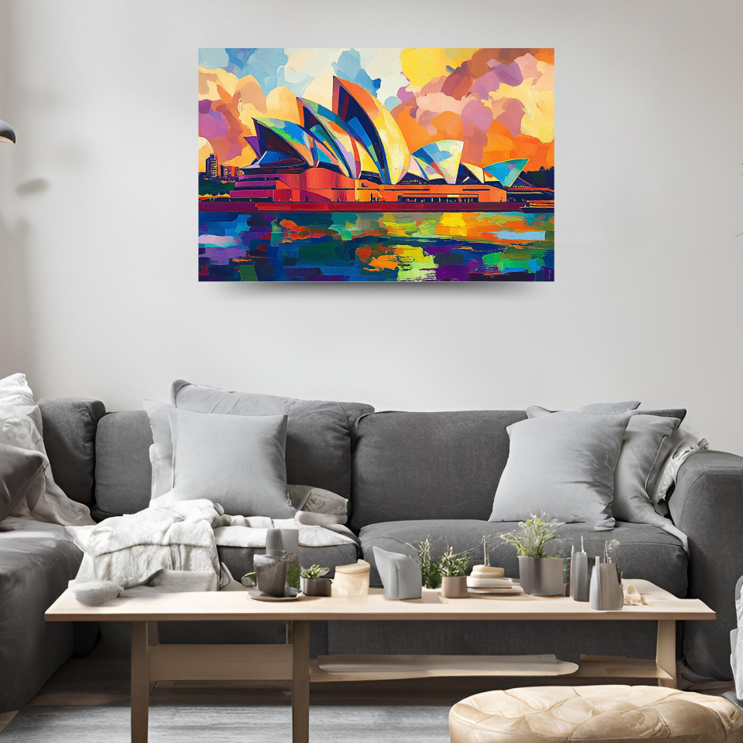 Sydney Opera House 2: Vibrant colors, sail-like design, and harbor views - Landscapes