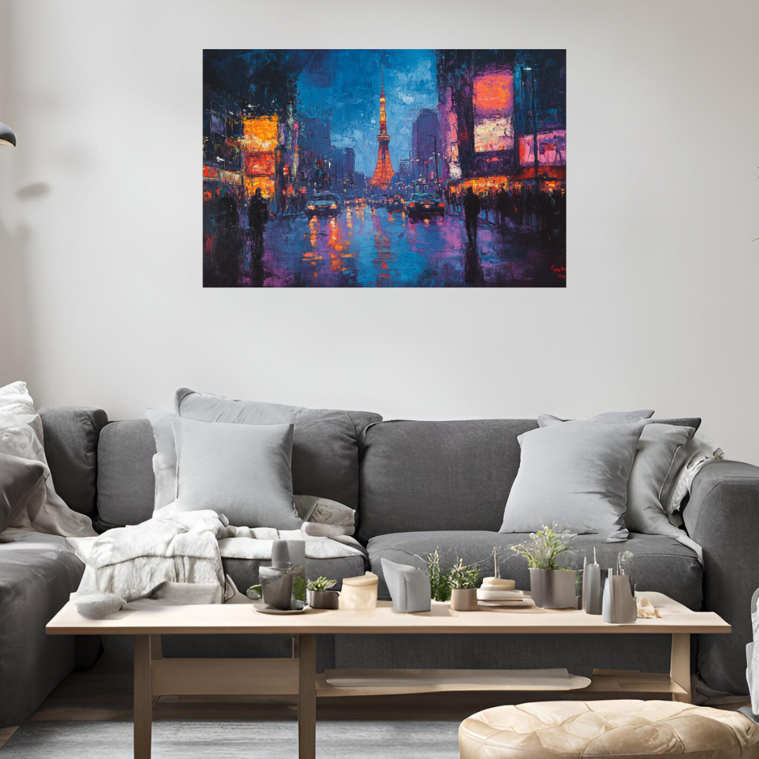 Tokyo Neon: Vibrant city lights, bustling streets, and Tokyo Tower - Landscapes