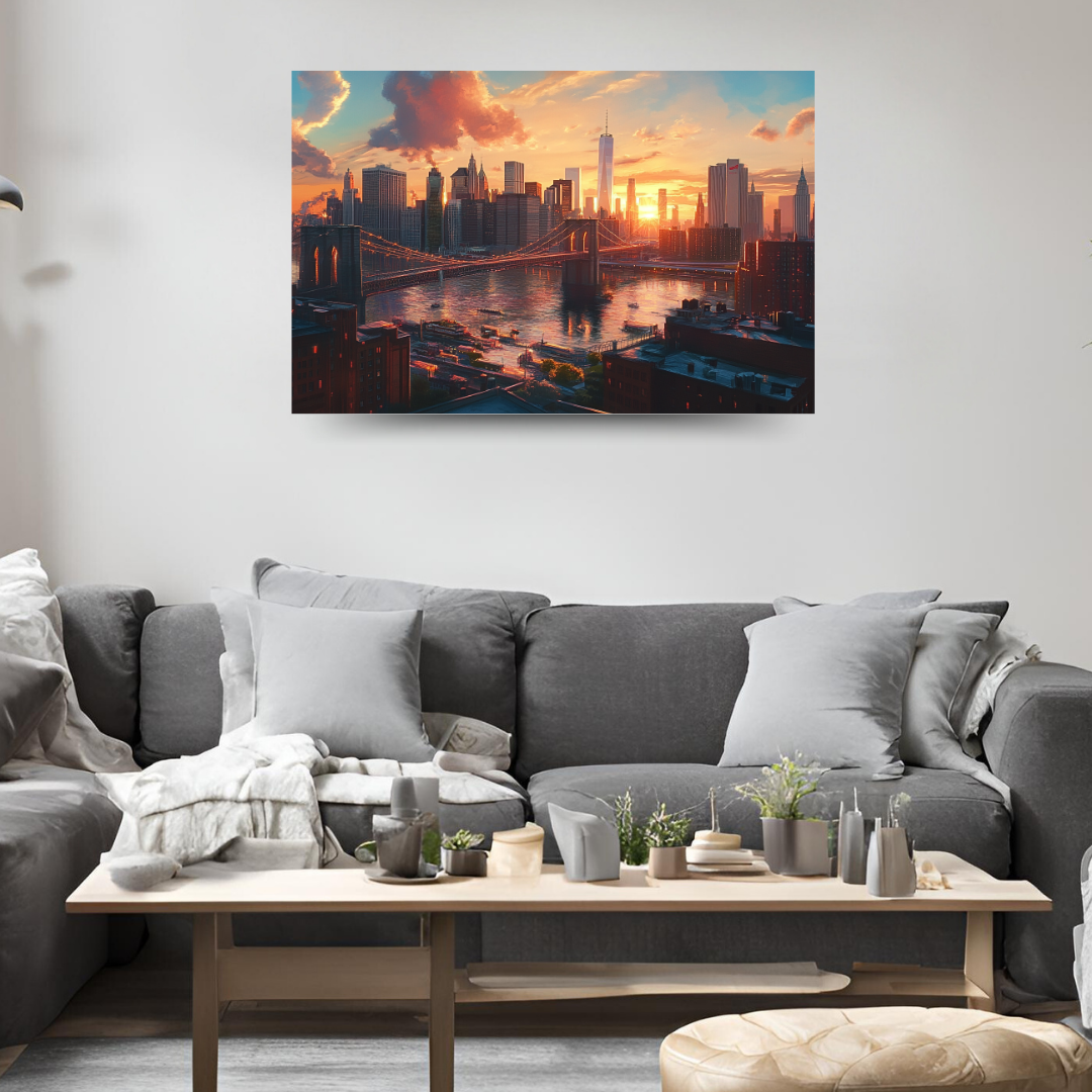 New York Sunset: Skyscrapers, Brooklyn Bridge, and vibrant energy - Cityscapes