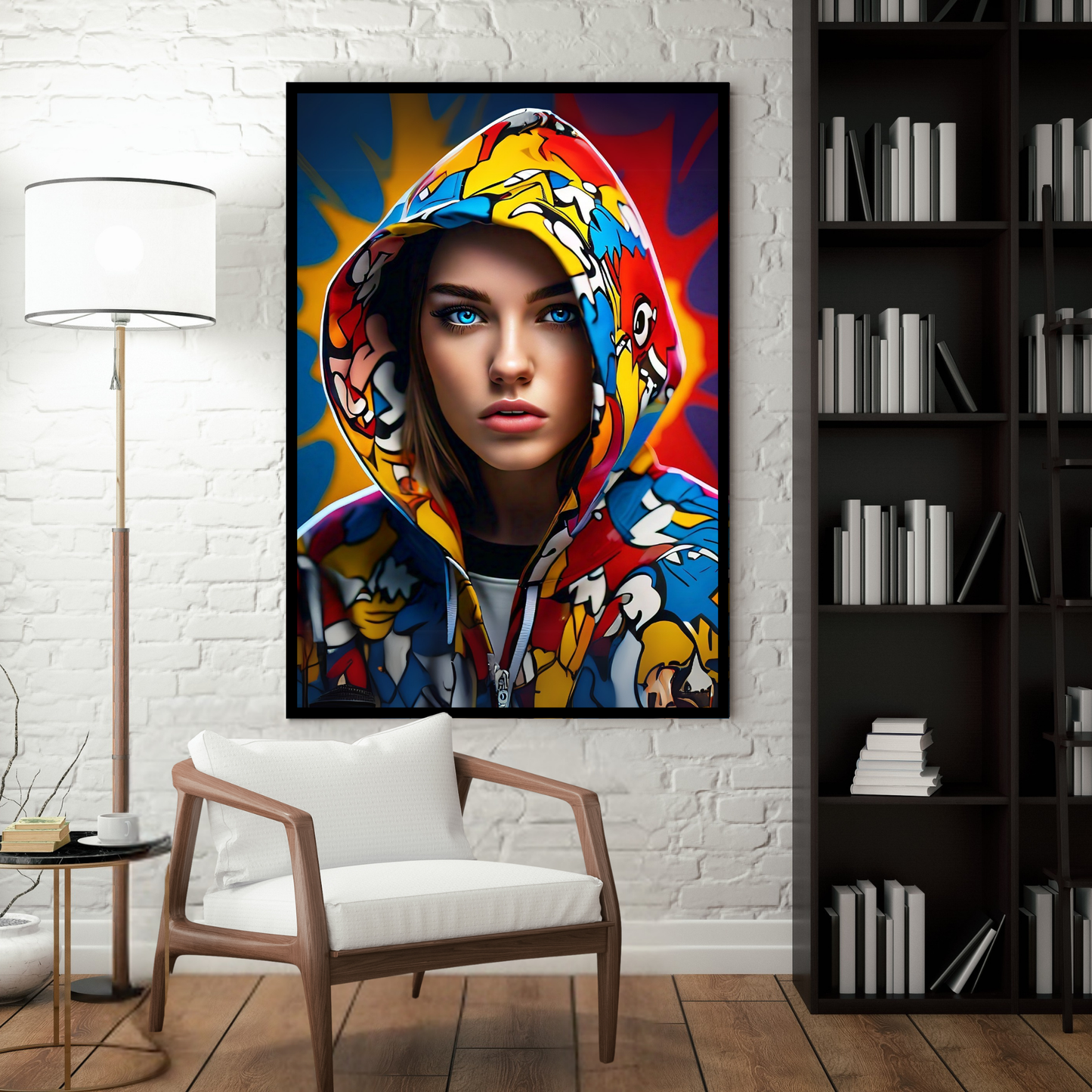 The Hoodie Revolution - Hoodie-Wearing Woman Portrait Art