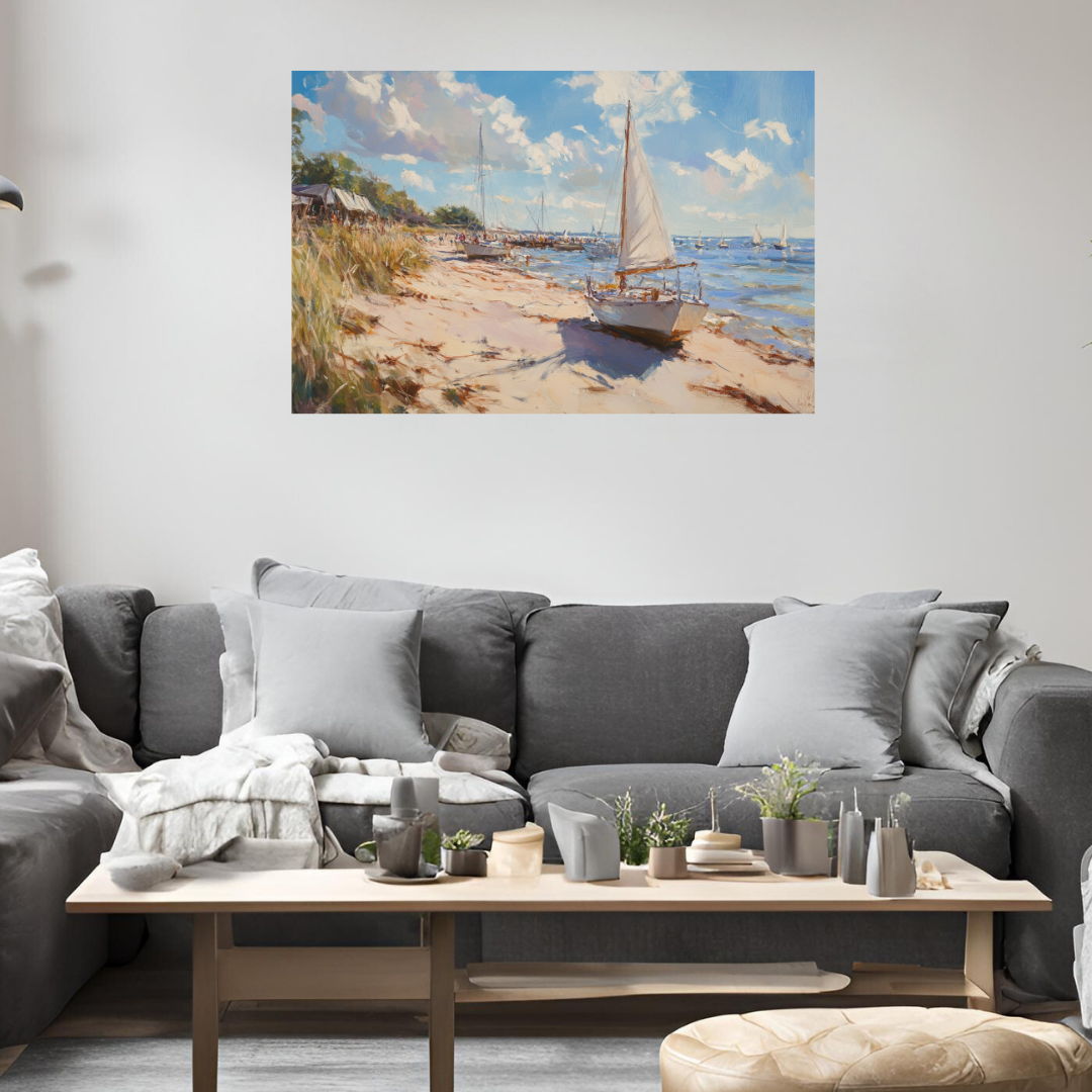 Summer in the Hamptons: Beach scenes, sailboats, and warm sunlight - Landscapes