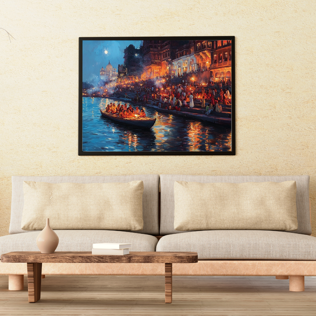 Ganga's Blessings: Representing the sacred river's life-giving energy - Landscapes