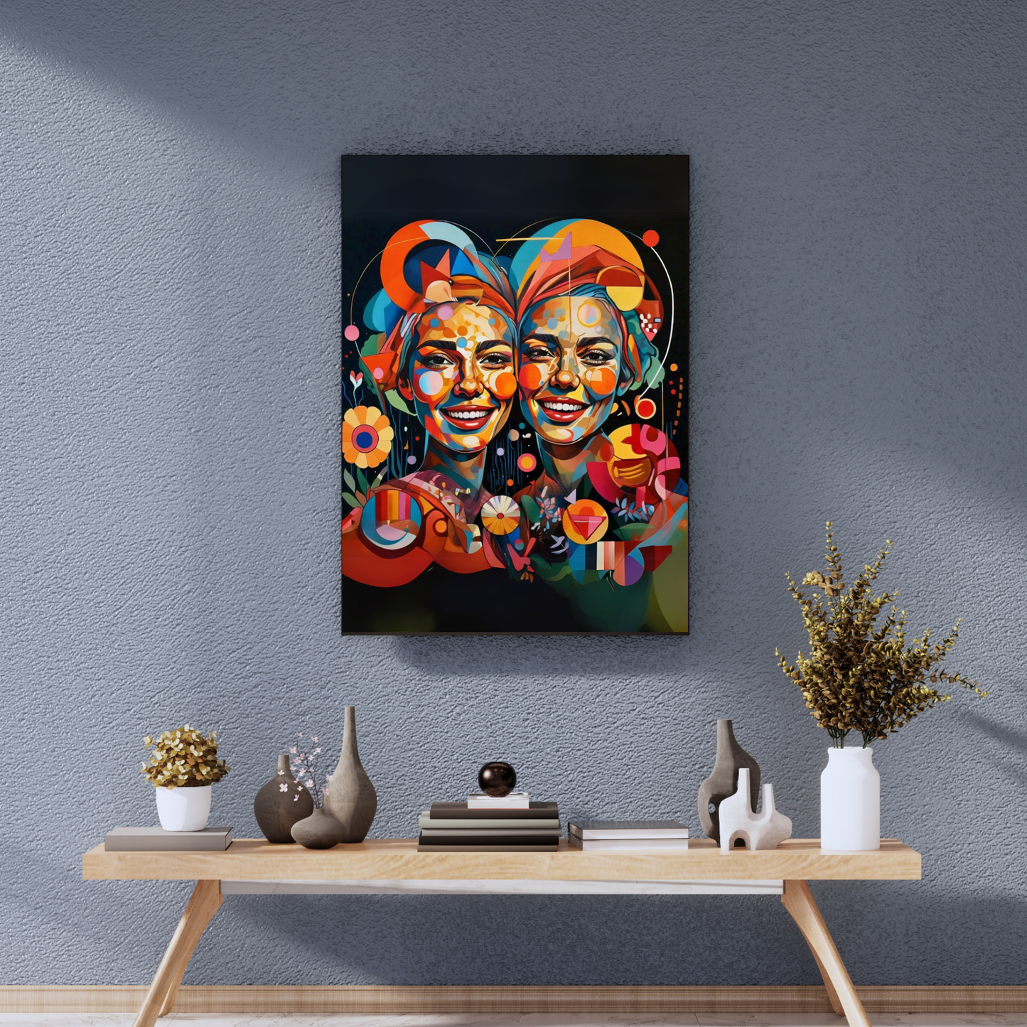 Duality of Soul - Two Faces, One Spirit Portrait Art