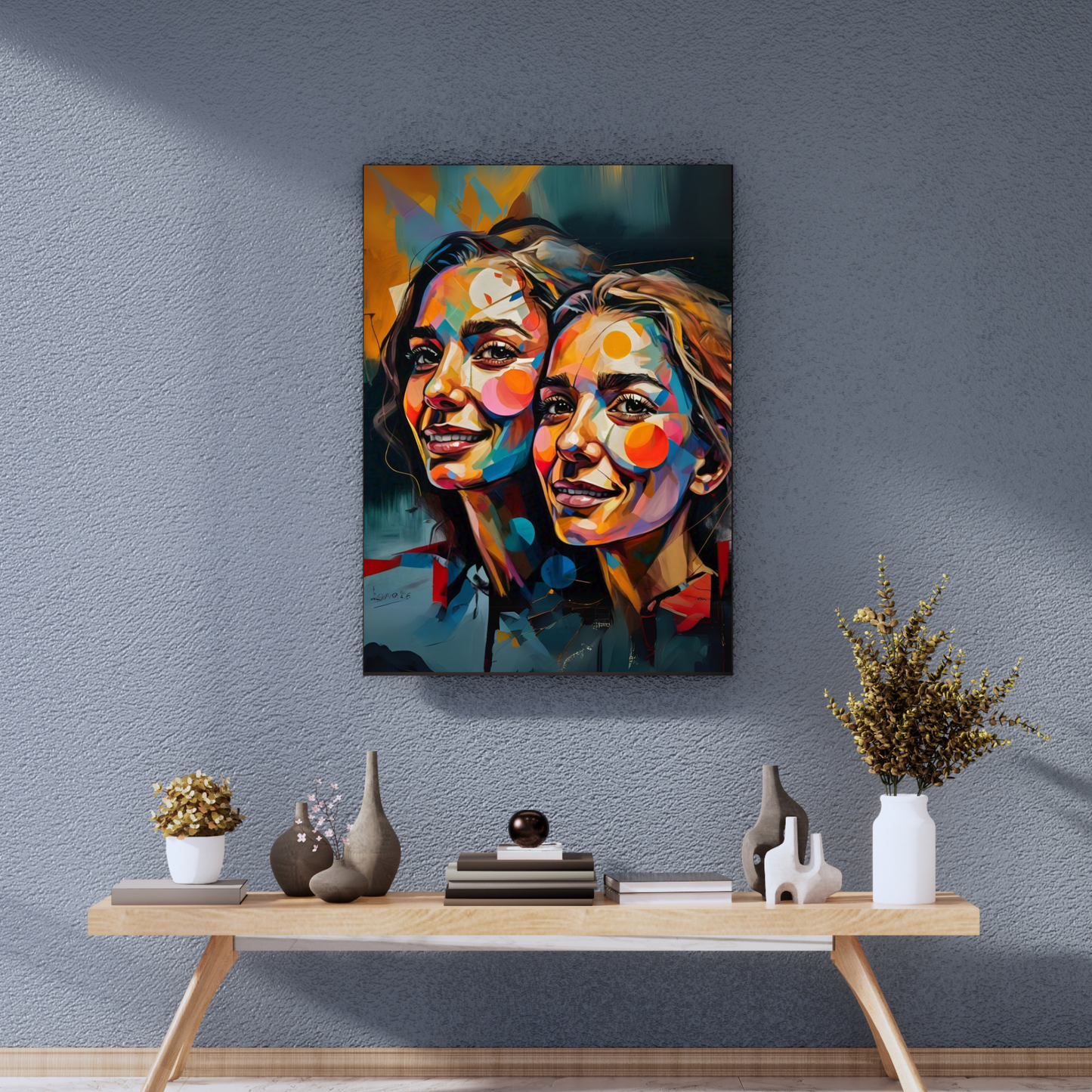 Phoenix Rising - Face Portrait Art, Symbolizing Transformation and Renewal