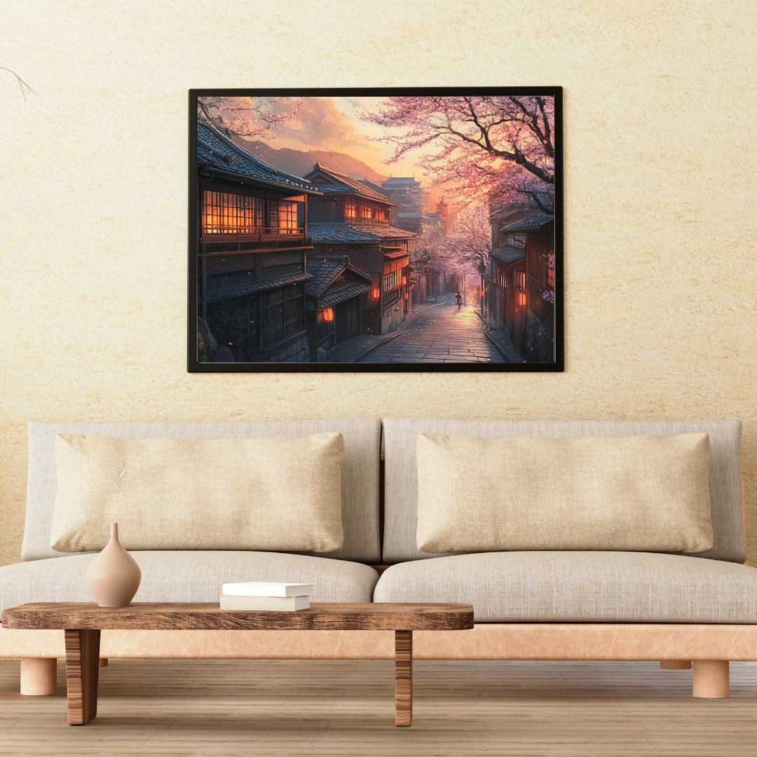 Dreamy Kyoto: Vibrant cherry blossoms, traditional architecture, and soft light - Cityscapes