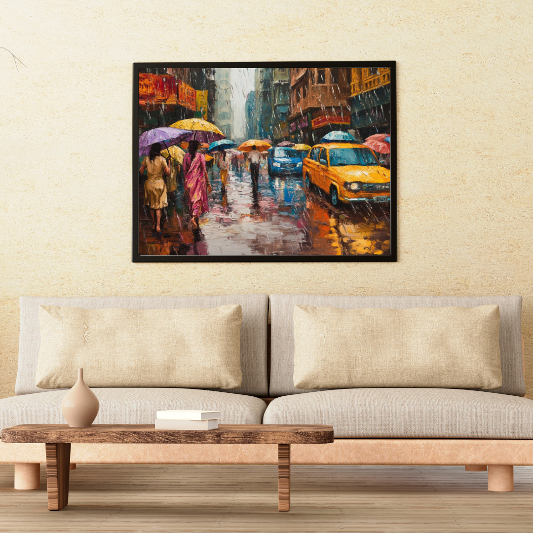 Monsoon in Mumbai: Rainy streets, vibrant colors, and bustling energy - Cityscapes