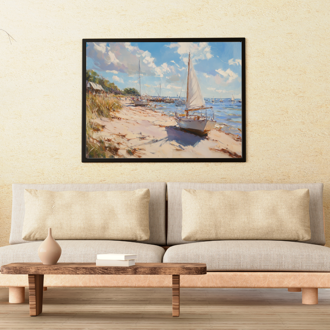 Summer in the Hamptons: Beach scenes, sailboats, and warm sunlight - Landscapes