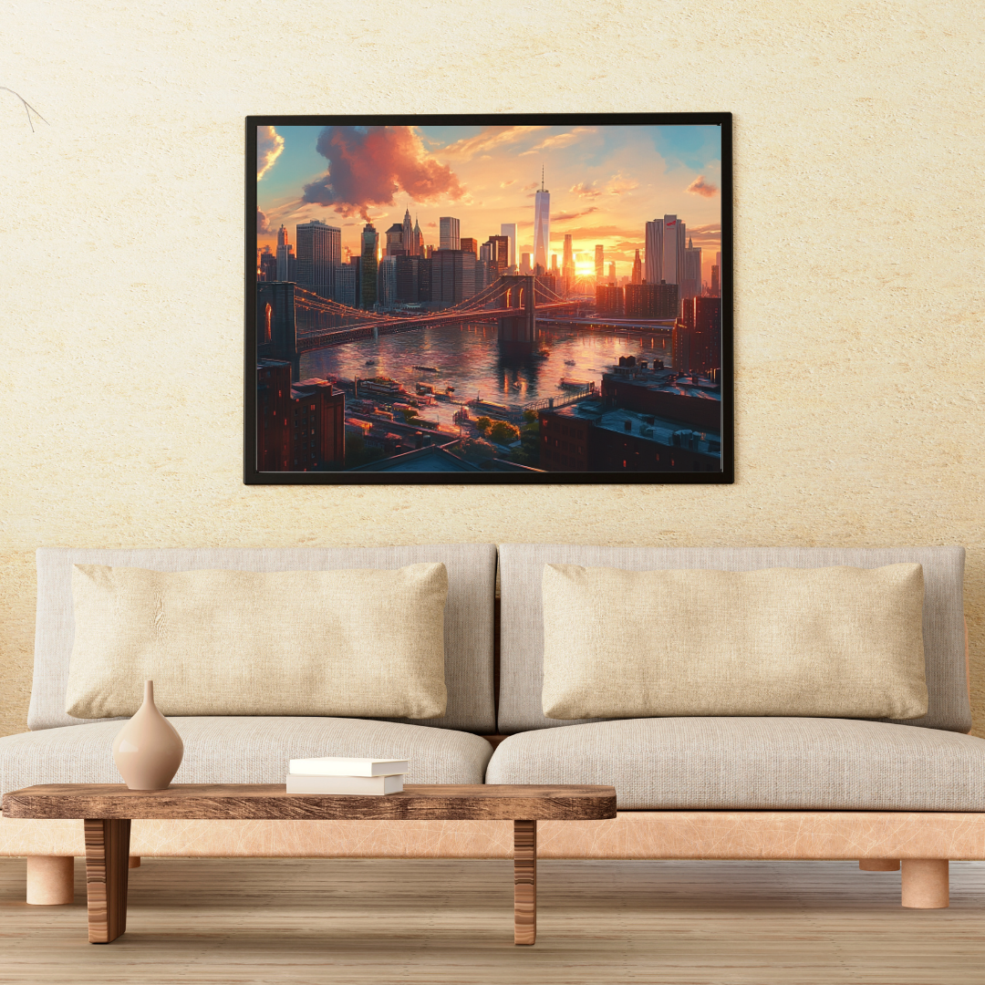 New York Sunset: Skyscrapers, Brooklyn Bridge, and vibrant energy - Cityscapes