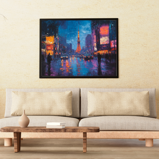 Tokyo Neon: Vibrant city lights, bustling streets, and Tokyo Tower - Landscapes