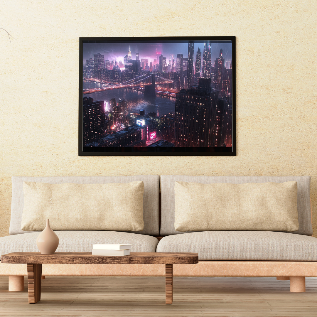 New York Cityscape: Skyscrapers, Brooklyn Bridge, and vibrant energy