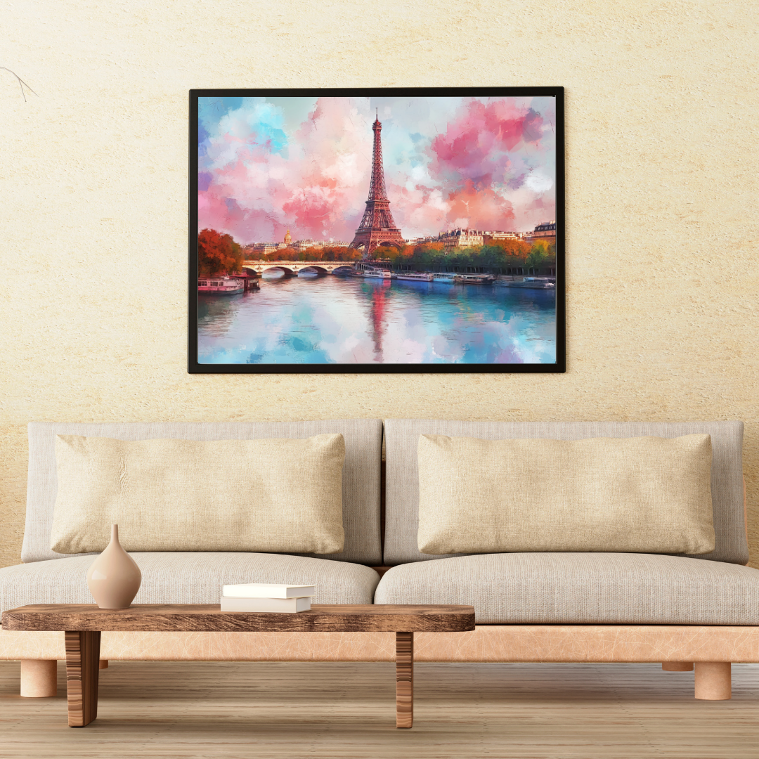 Parisian Dreams: Soft colors, Eiffel Tower, and Seine River - Cityscapes