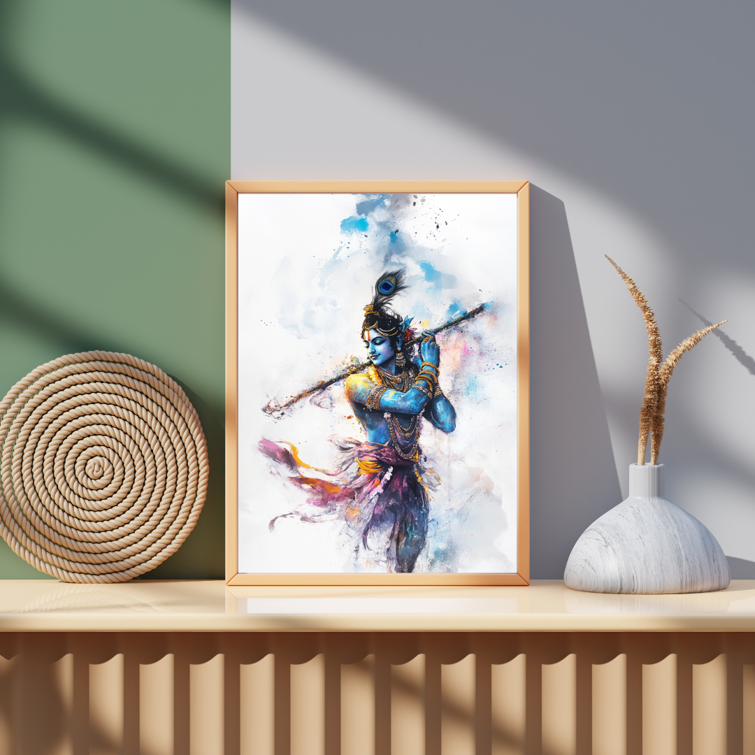 Krishna: The Celestial Shepherd of Souls - Deity Art