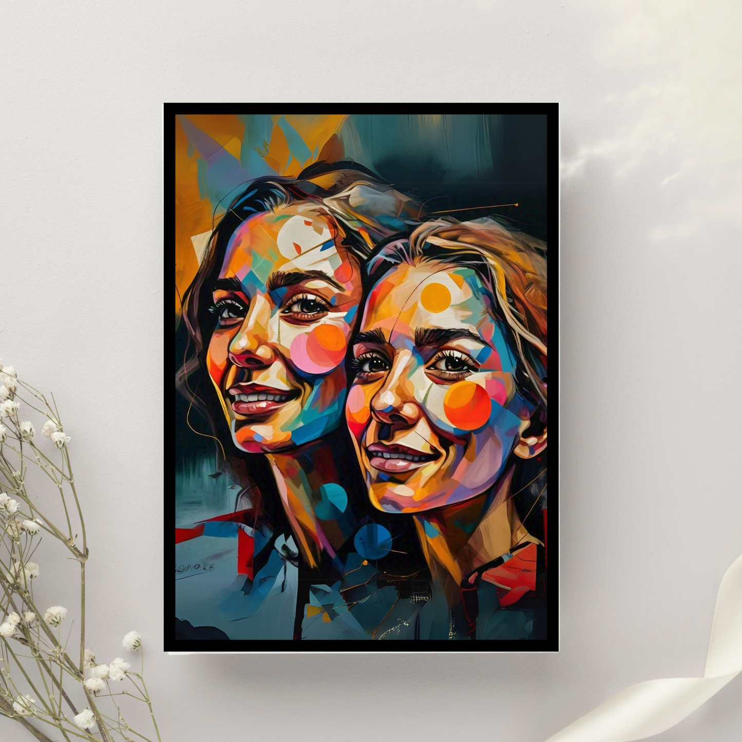 Phoenix Rising - Face Portrait Art, Symbolizing Transformation and Renewal