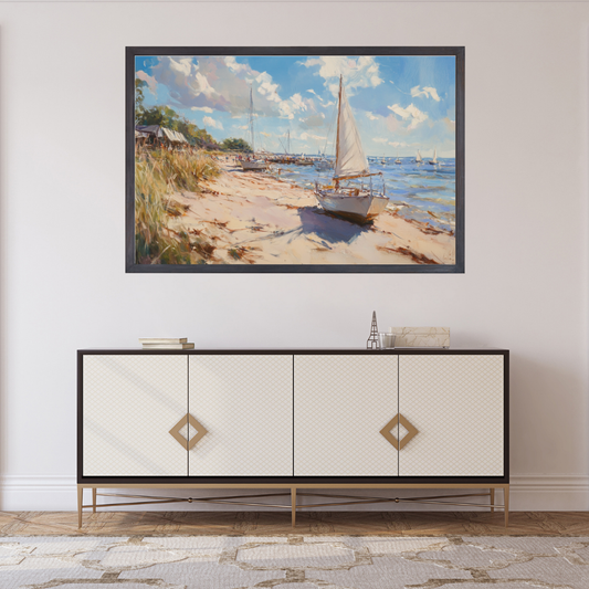 Summer in the Hamptons: Beach scenes, sailboats, and warm sunlight - Landscapes