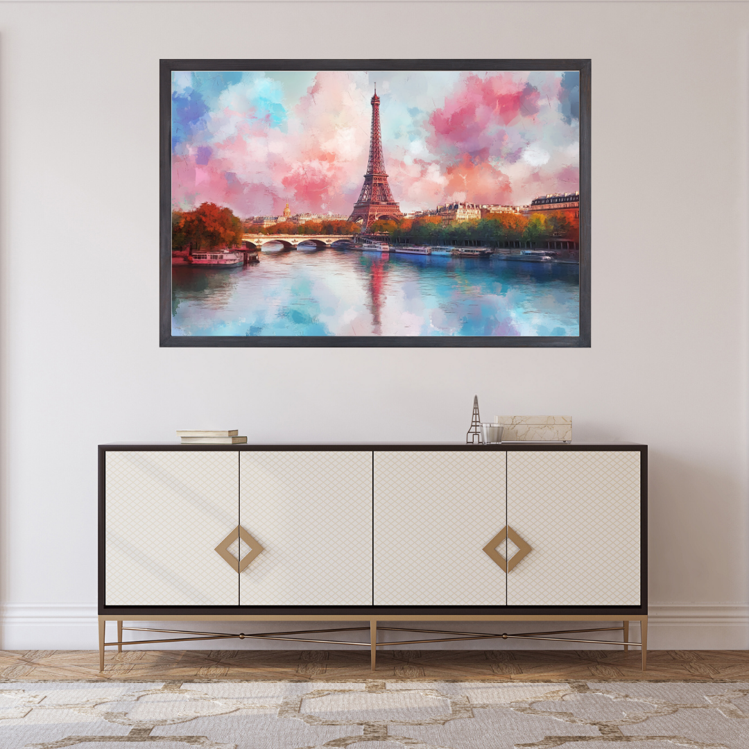 Parisian Dreams: Soft colors, Eiffel Tower, and Seine River - Cityscapes