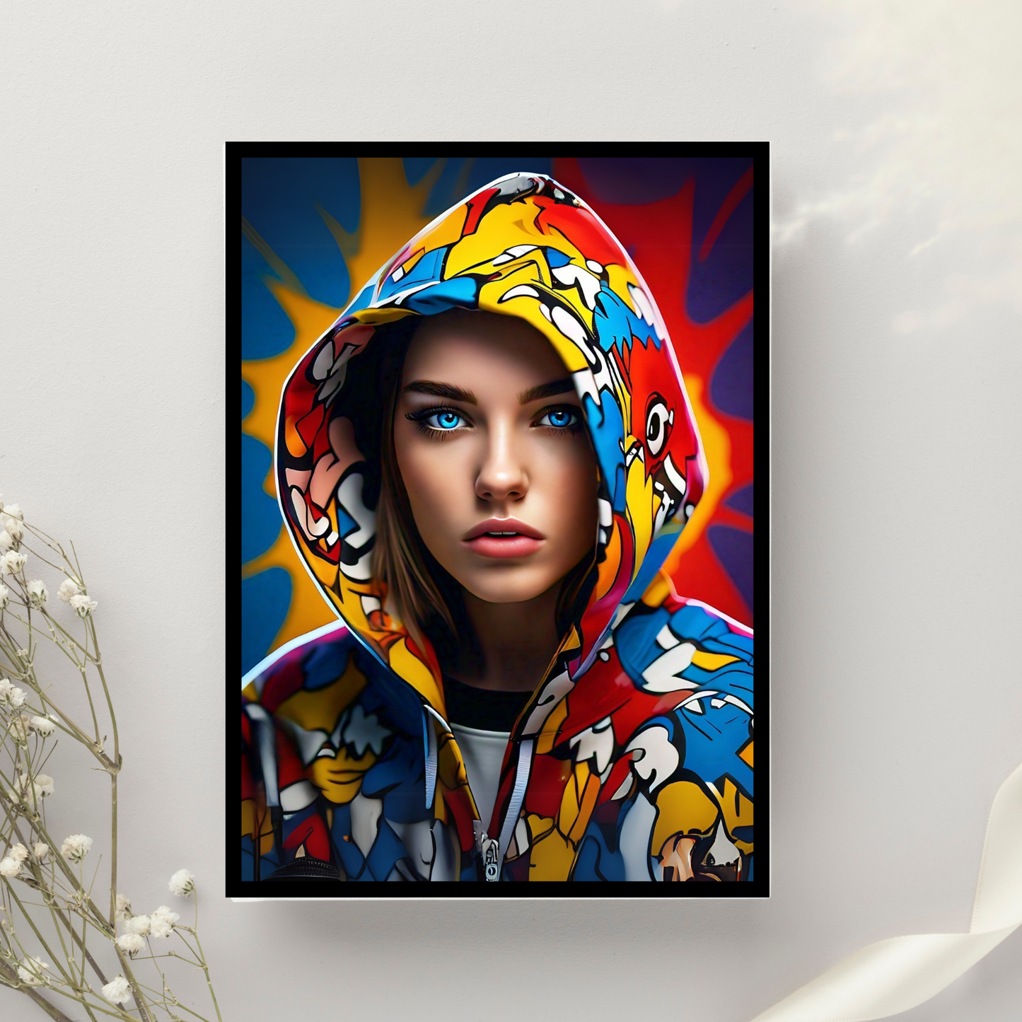 The Hoodie Revolution - Hoodie-Wearing Woman Portrait Art