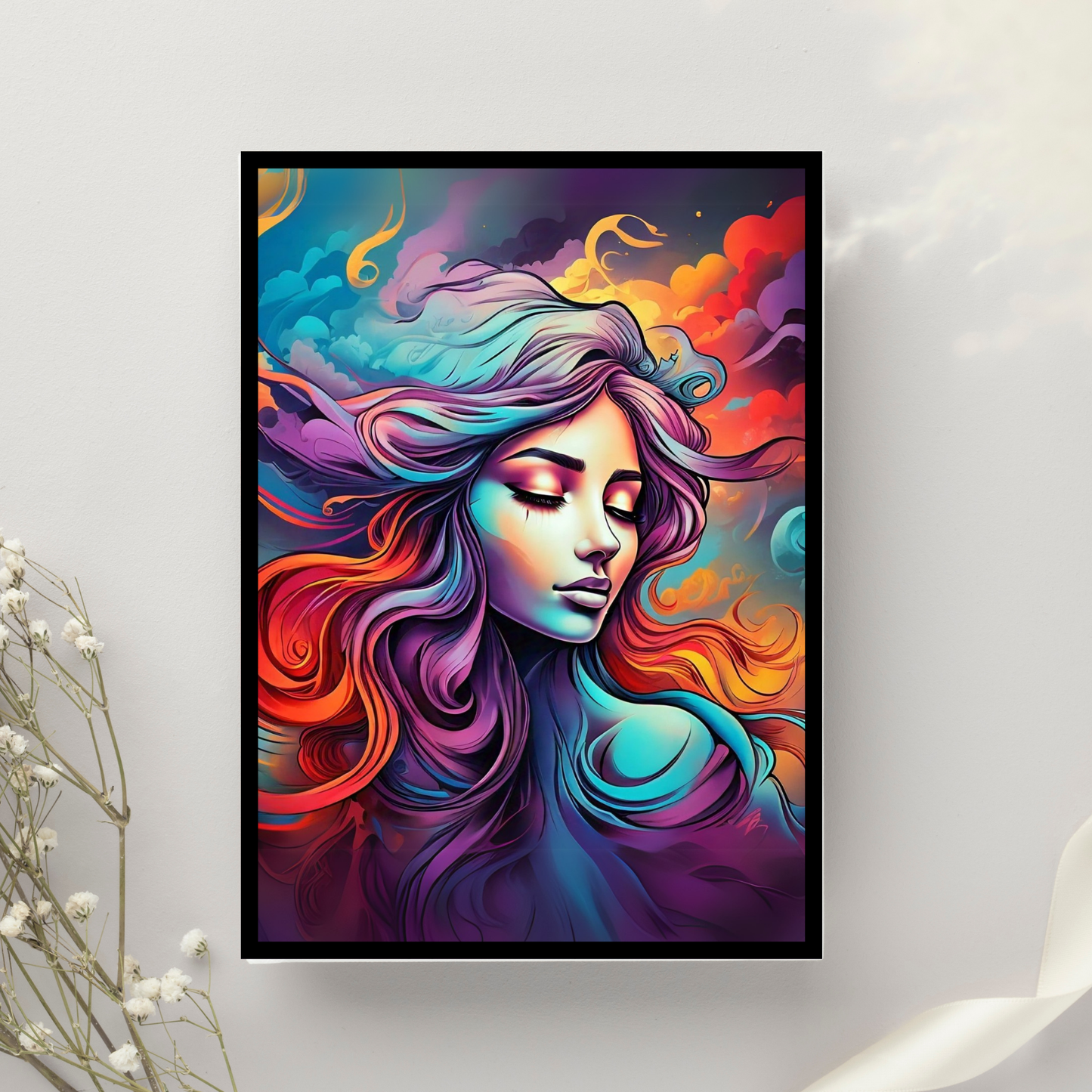 Goddess Glow - Vibrant Woman Portrait Painting