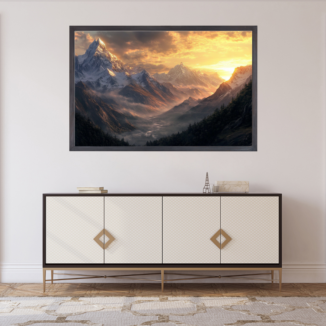 Himalayan Series: Snow-capped Mountains, Golden light, and Misty atmosphere - Landscapes