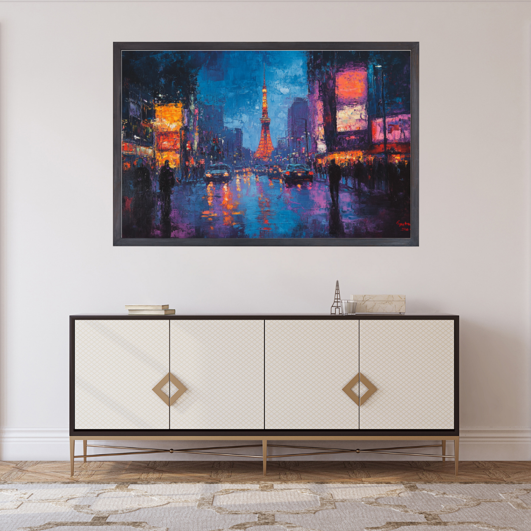 Tokyo Neon: Vibrant city lights, bustling streets, and Tokyo Tower - Landscapes