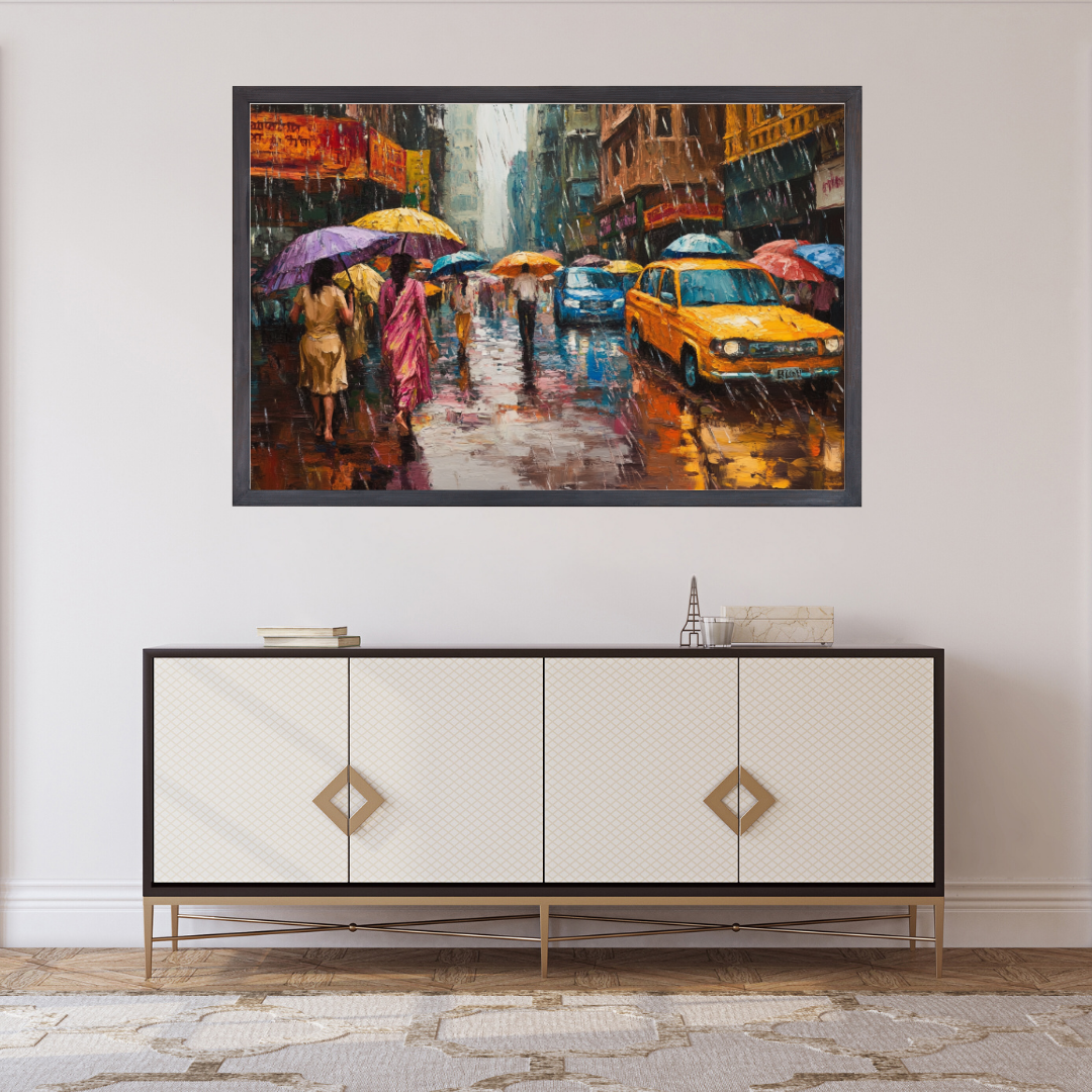 Monsoon in Mumbai: Rainy streets, vibrant colors, and bustling energy - Cityscapes