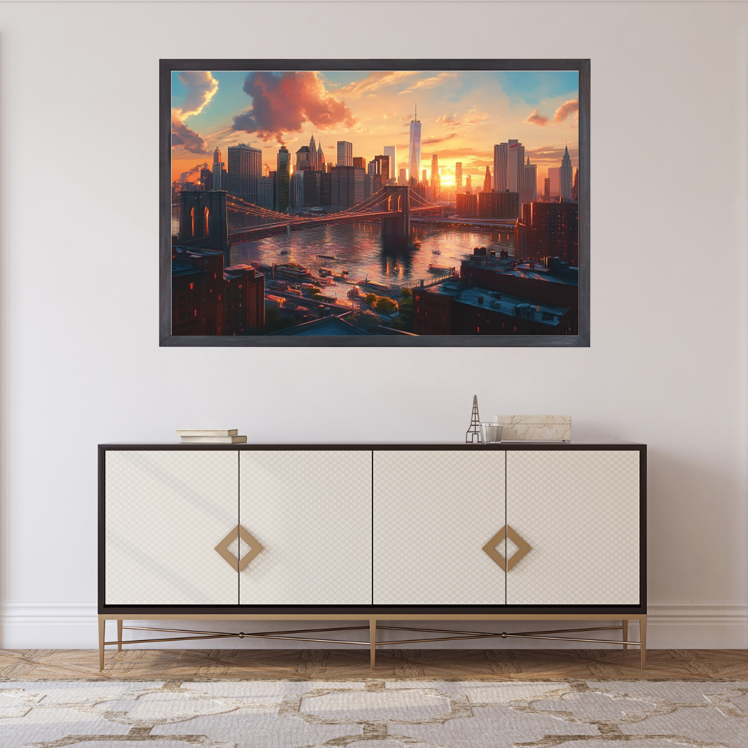 New York Sunset: Skyscrapers, Brooklyn Bridge, and vibrant energy - Cityscapes