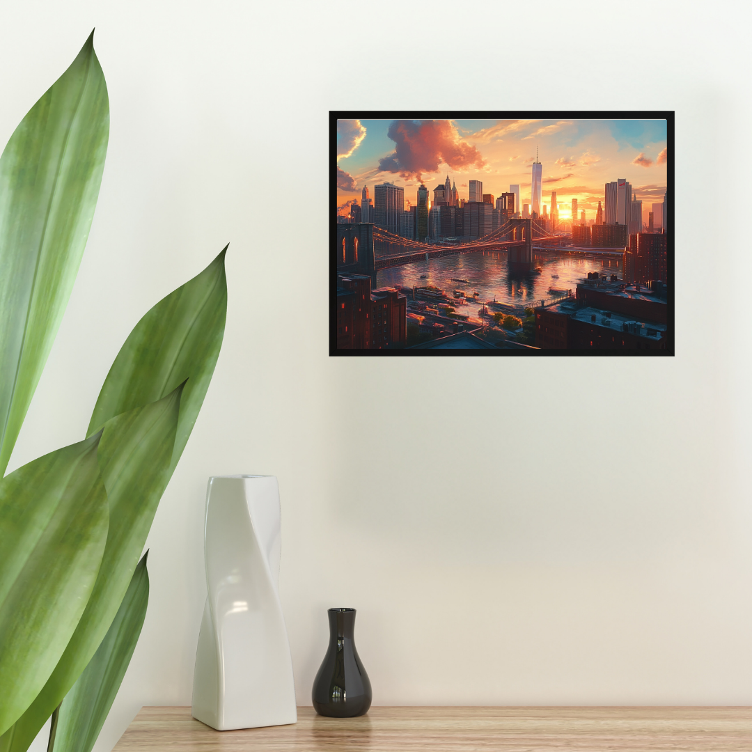 New York Sunset: Skyscrapers, Brooklyn Bridge, and vibrant energy - Cityscapes
